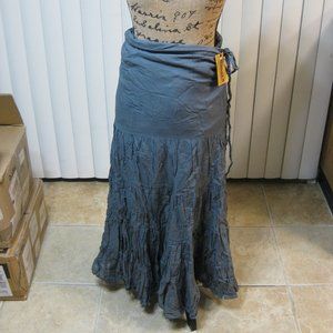 NWT Sassi's gray peasant maxi skirt OS one size